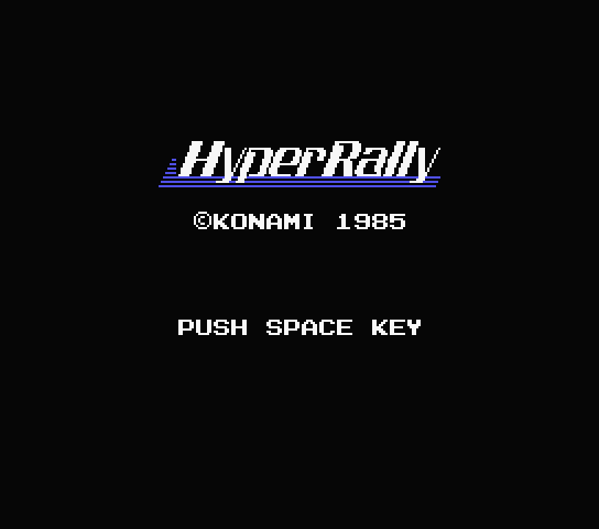 Hyper Rally title screen for MSX